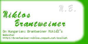 miklos brantweiner business card